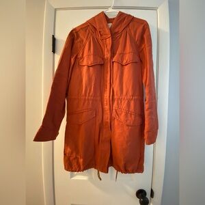 Women's Orange Hooded Jacket